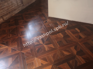 Выполненные паркетные работы по укладке, циклевке, лакировке, шлифовке, тонировке паркета