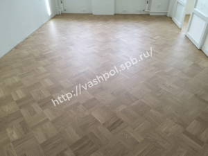 Выполненные паркетные работы по укладке, циклевке, лакировке, шлифовке, тонировке паркета